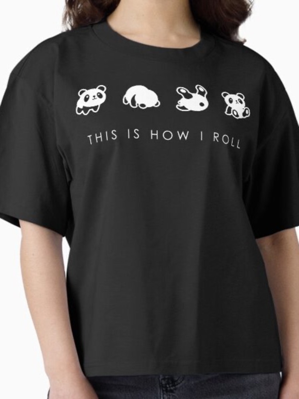 Black Panda Graphic Tee “This Is How I Roll” (Free With $50 Purchase)